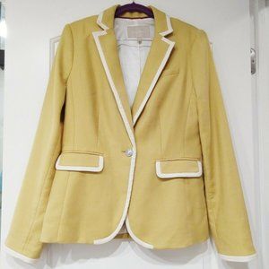 Banana Republic Yellow Tipped Blazer Jacket Size 8